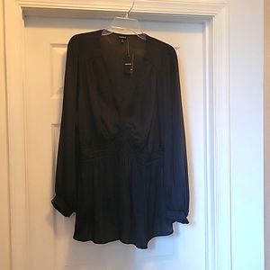 Torrid Black satin tunic